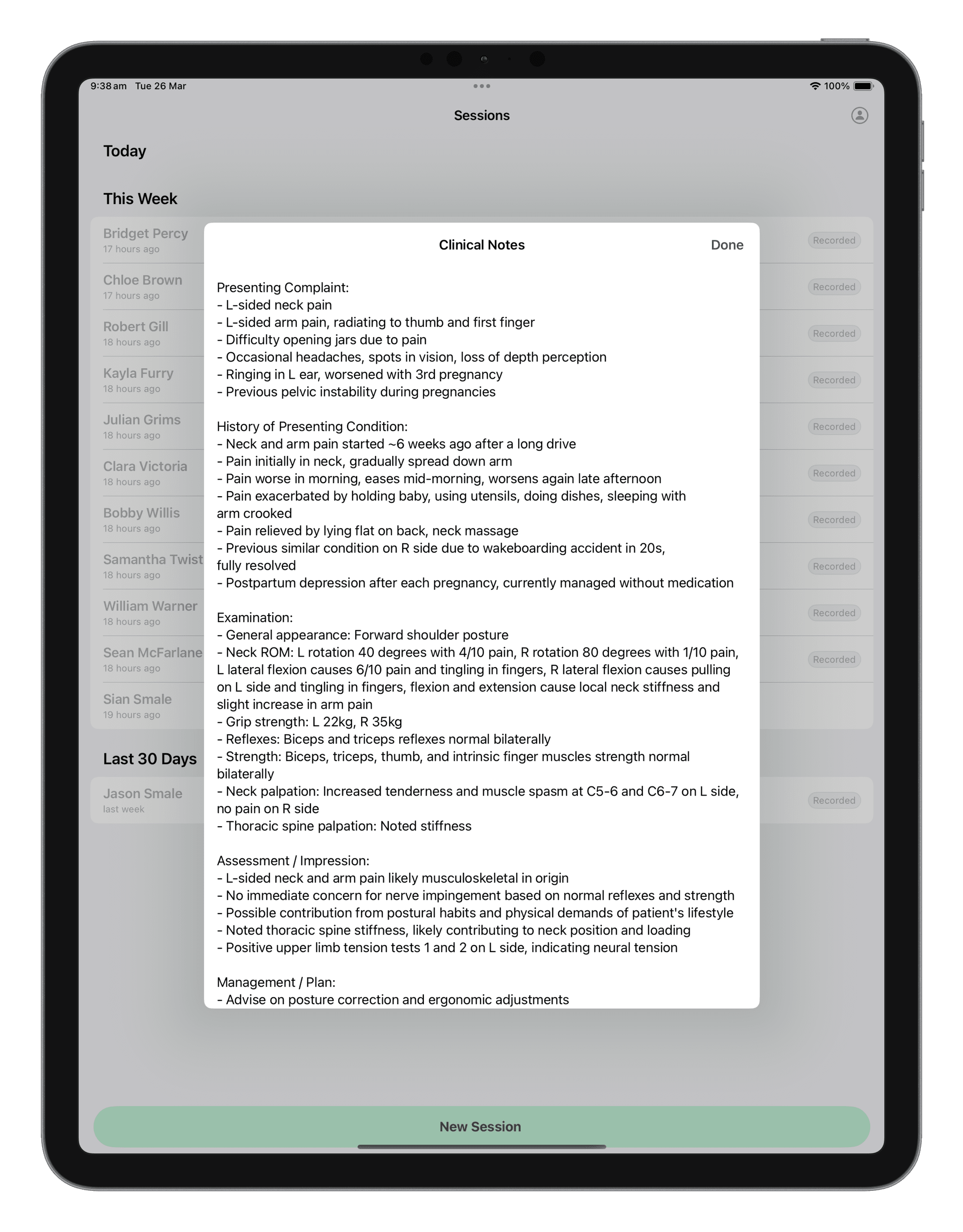 PatientNotes for iPad